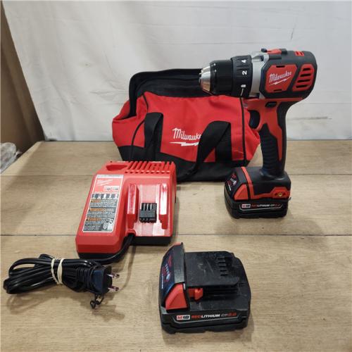 AS-IS- Milwaukee 18V Lithium-Ion Brushless Cordless 1/2 in. Compact Drill/Driver Kit