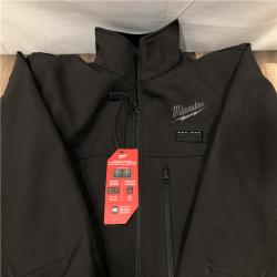 AS-IS Milwaukee Men's X-Large 12-Volt Lithium-Ion Cordless Tough Shell Black Heated Jacket with