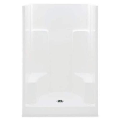 Phoenix NEW Aquatic Everyday AcrylX 48 in. x 35 in. x 72 in. 1-Piece Shower Stall with 2 Seats and Center Drain in White