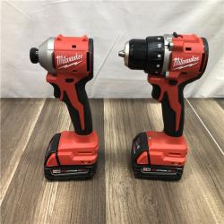 AS-IS Milwaukee 18V Lithium-Ion Brushless Cordless Compact Drill/Impact Combo Kit