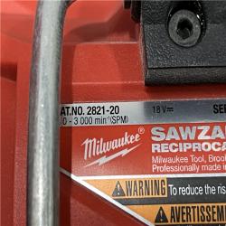 AS-IS Milwaukee FUEL GEN-2 18V Lithium-Ion Brushless Cordless SAWZALL Reciprocating Saw (Tool-Only)
