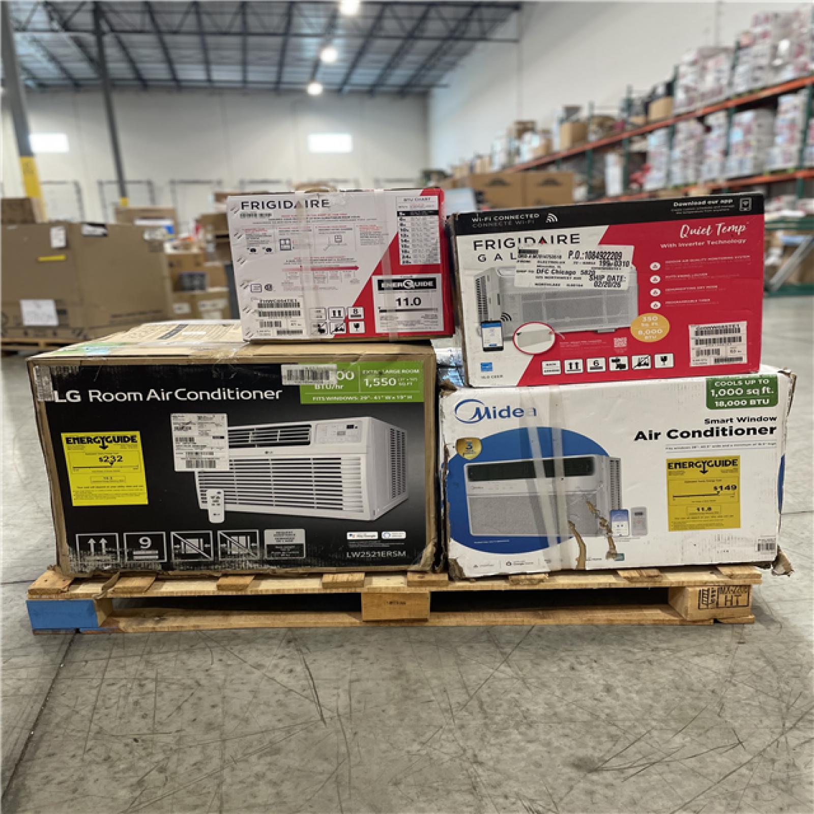 DALLAS LOCATION- AS-IS MIXED AIR CONDITIONER PALLET (4 UNITS)