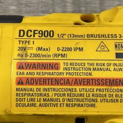 AS-IS DEWALT 20V MAX Lithium-Ion Cordless 1/2 in. Impact Wrench Kit