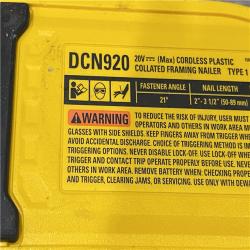 AS-IS DEWALT 20-Volt 21° Cordless Framing Nailer (Tool-Only)