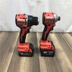 AS-IS Milwaukee 18-Volt Lithium-Ion Brushless Cordless Compact Hammer Drill/Impact Combo Kit