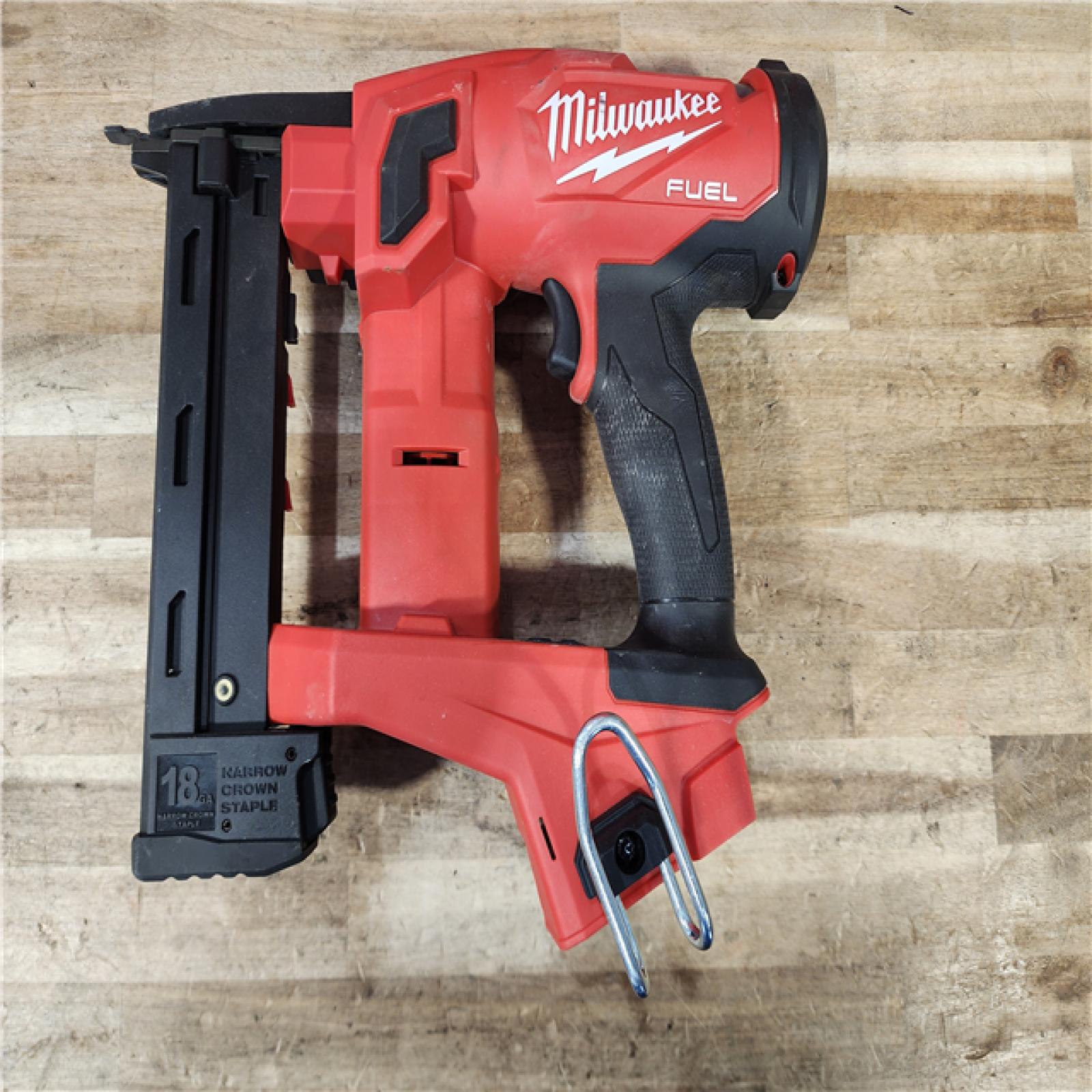 HOUSTON LOCATION - AS-IS Milwaukee FUEL 18-Volt Lithium-Ion Brushless Cordless 18-Gauge 1/4 in. Narrow Crown Stapler (Tool-Only)
