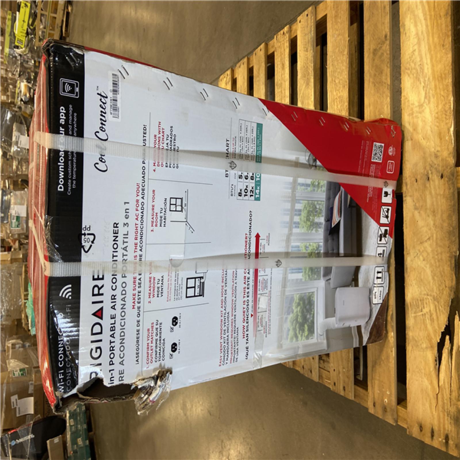 DALLAS LOCATION - Frigidaire 10,000 BTU (DOE) Portable Air Conditioner with Supplemental Heater and Dehumidifier with Remote in White