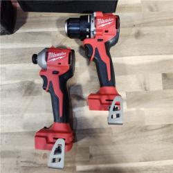 HOUSTON LOCATION - AS-IS (APPEARS LIKE NEW) M18 18-Volt Lithium-Ion Brushless Cordless Compact Hammer Drill/Impact Combo Kit (2-Tool) with (2) Batteries, Bag