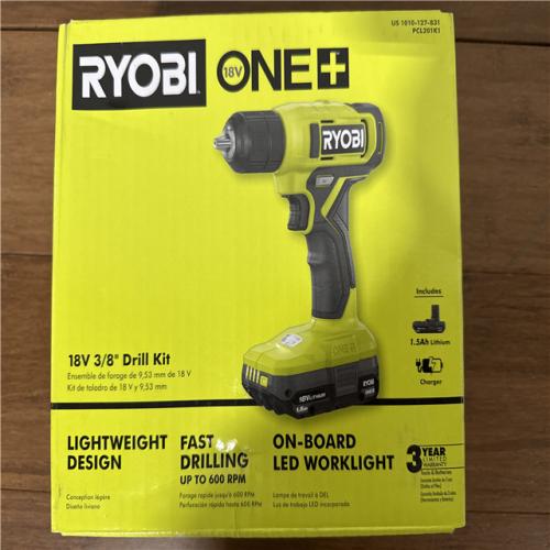 California NEW/Sealed Box Ryobi One+ 18V 3/8 Drill Kit, includes (1) Battery & Charger