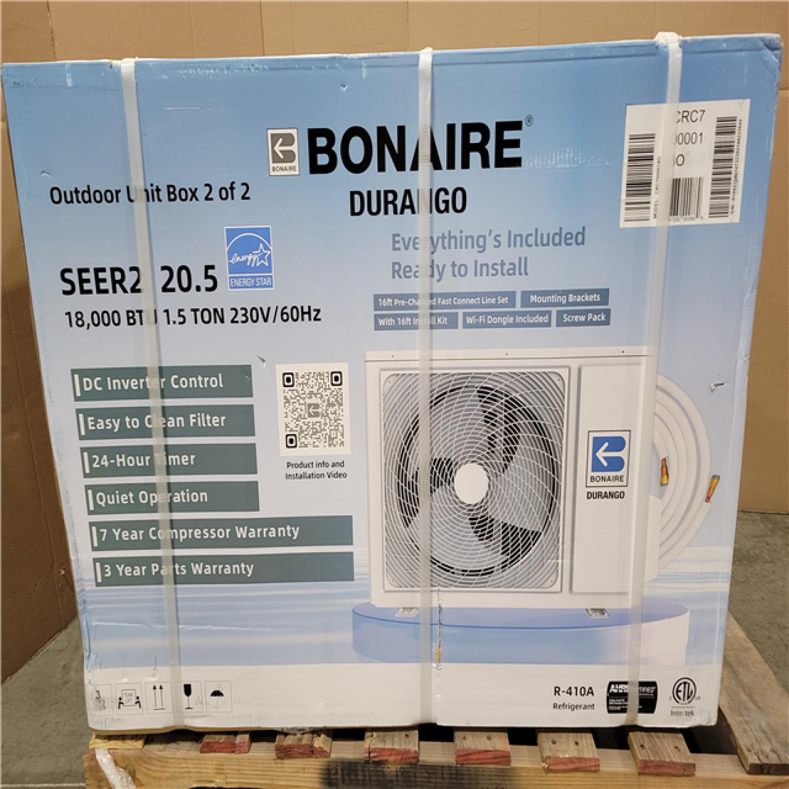 California NEW Bonaire Durango Split Air Conditioner (Damaged Boxes)