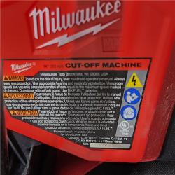 HOUSTON LOCATION - AS-IS (APPEARS LIKE NEW) (MXF315-2XC) MILWAUKEE 14 CUT-OFF SAW W/ RAPIDSTOP, W/ 2 BATTERY & CHARGER