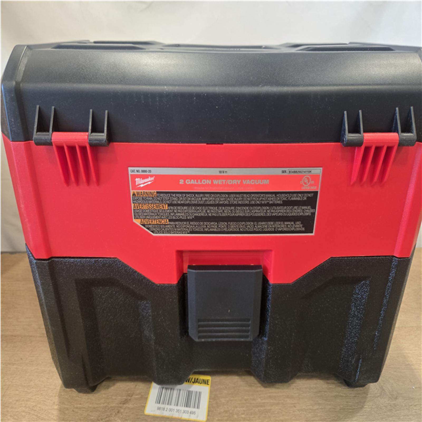 Milwaukee 18-Volt 2 Gal. Lithium-Ion Cordless Wet/Dry Vacuum (Vacuum-Only)