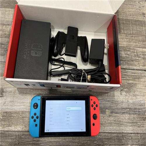 AS-IS Nintendo Switch with Neon Blue and Neon Red Joy-Con