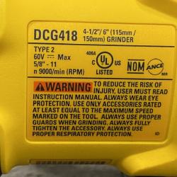 AS-IS DEWALT FLEXVOLT 60V MAX Cordless Brushless 4.5 in. to 6 in. Small Angle Grinder with Kickback Brake (Tool Only)