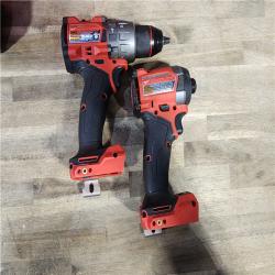 HOUSTON LOCATION - AS-IS MILWAUKEE M18 FUEL 18V Lithium-Ion Brushless Cordless Hammer Drill and Impact Driver Combo Kit (2-Tool) with 2 Batteries