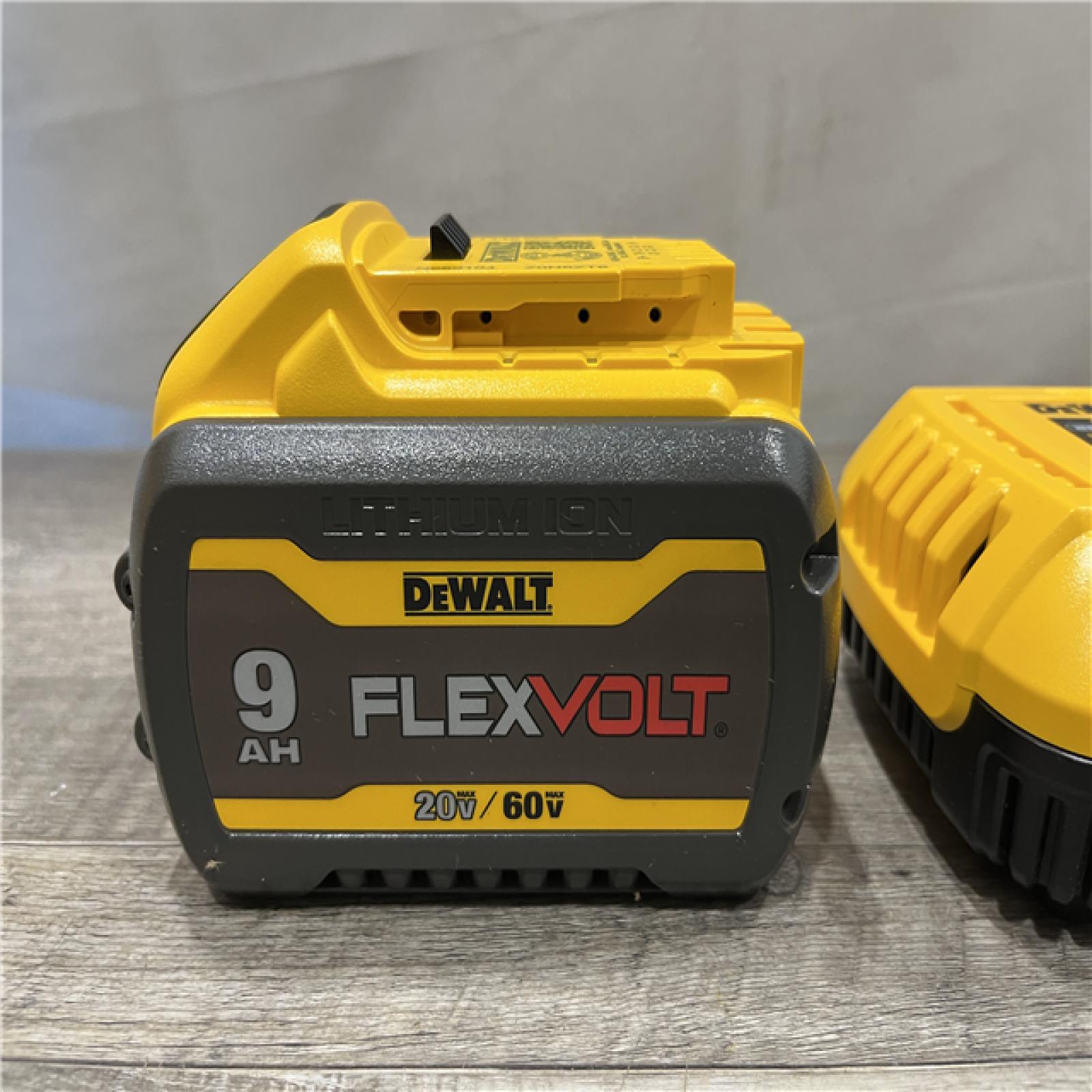 AS-IS DEWALT 20V/60V MAX FLEXVOLT Lithium-Ion 9.0Ah Battery and Charger Starter Kit