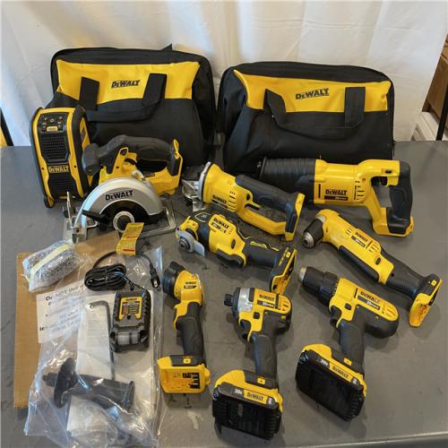 AS-IS - Dewalt 20V MAX Cordless 9 Tool Combo Kit