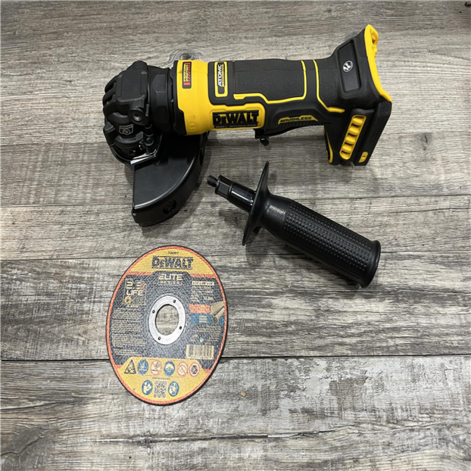 AS-IS DEWALT ATOMIC 20V MAX Cordless 4-1/2 in. Angle Grinder with Paddle Switch (Tool Only)