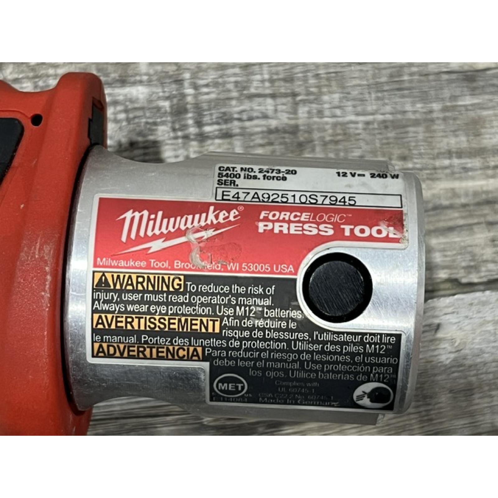AS-IS Milwaukee 12-Volt Lithium-Ion Force Logic Cordless Press Tool Kit