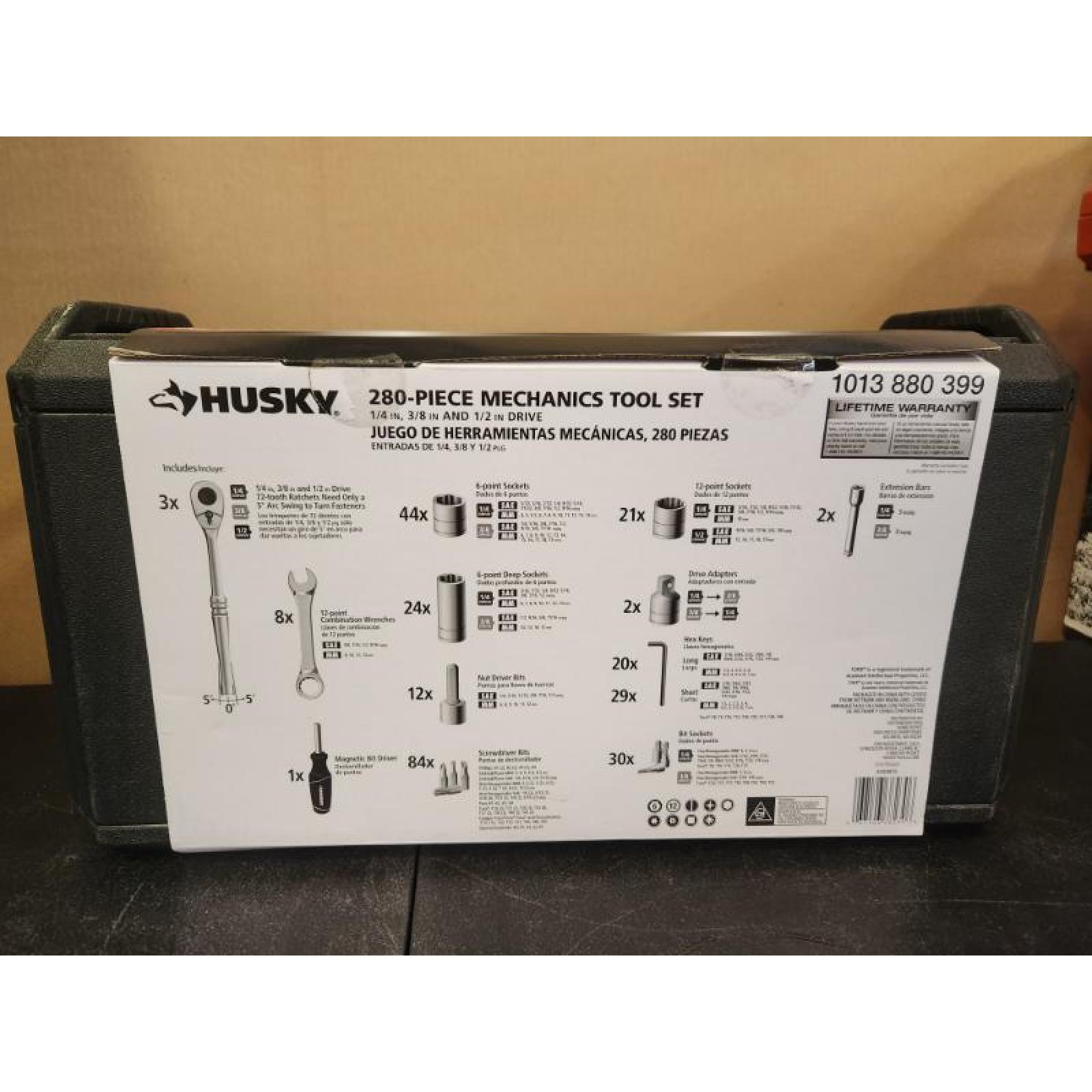 Phoenix NEW Husky 280-Piece SAE/Metric Mechanics Tool Set with Tool Box (SEALED)