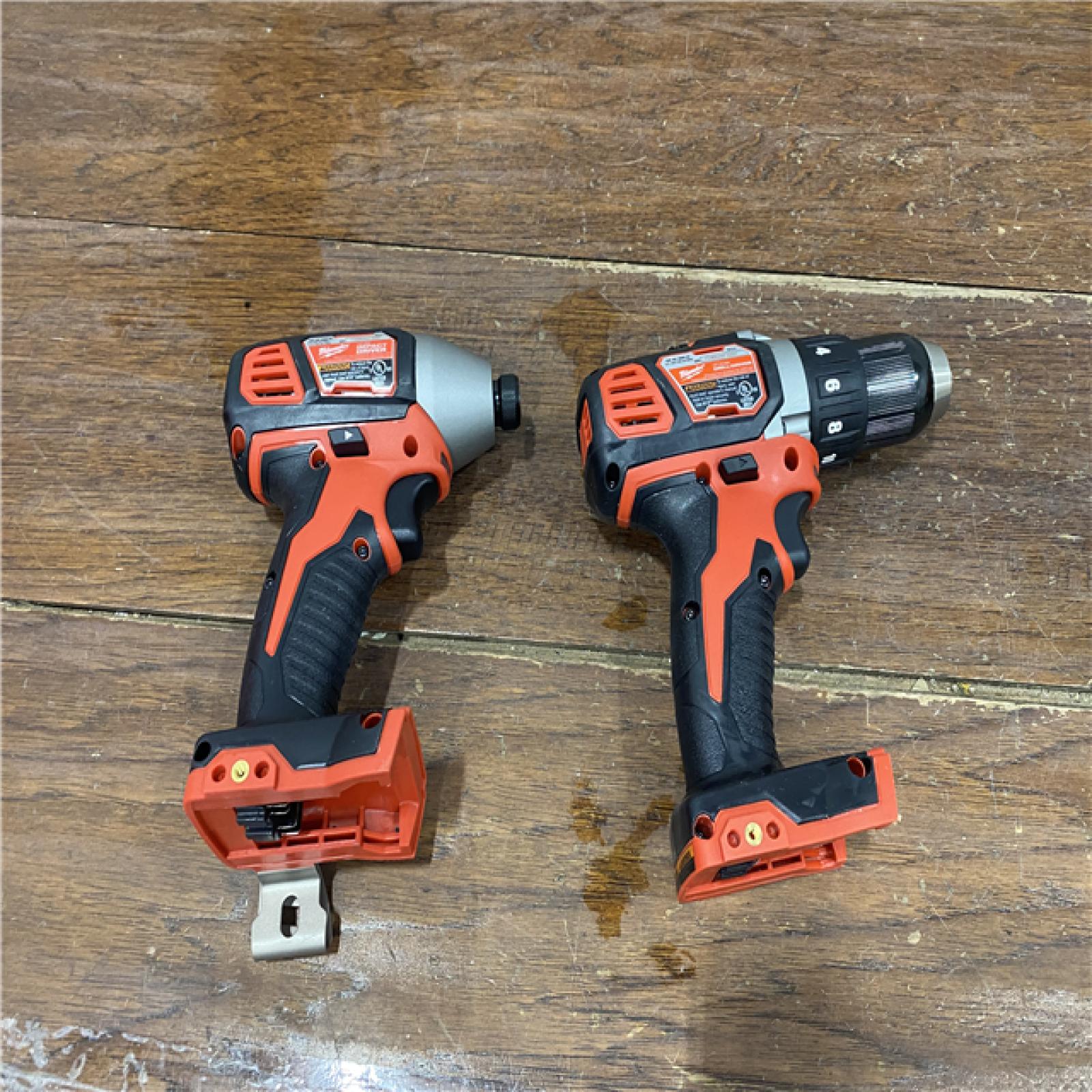 AS-IS Milwaukee M18 18V Cordless Brushed 2 Tool Drill/Driver and Impact Driver Kit