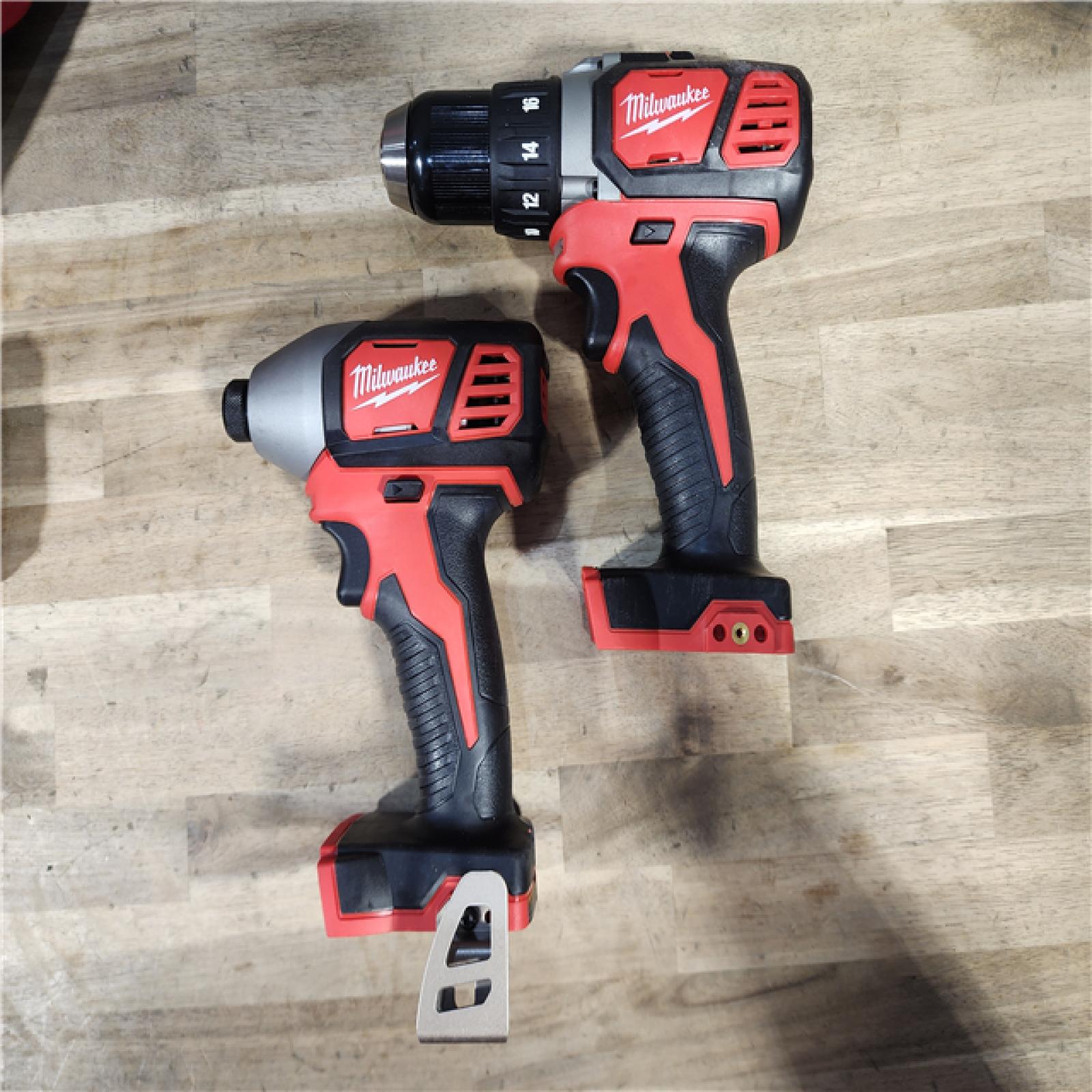 HOUSTON LOCATION - AS-IS Milwaukee 18V Cordless Brushed 2-Tool Drill/Driver and Impact Driver Kit
