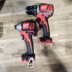 HOUSTON LOCATION - AS-IS Milwaukee 18V Cordless Brushed 2-Tool Drill/Driver and Impact Driver Kit