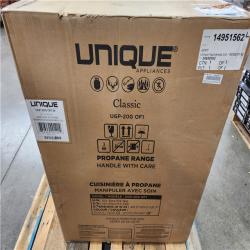 Phoenix NEW Unique 20 in. 2.4 cu. ft. Propane Gas Off-Grid Range with Battery Ignition Sealed Burners in White (SEALED)