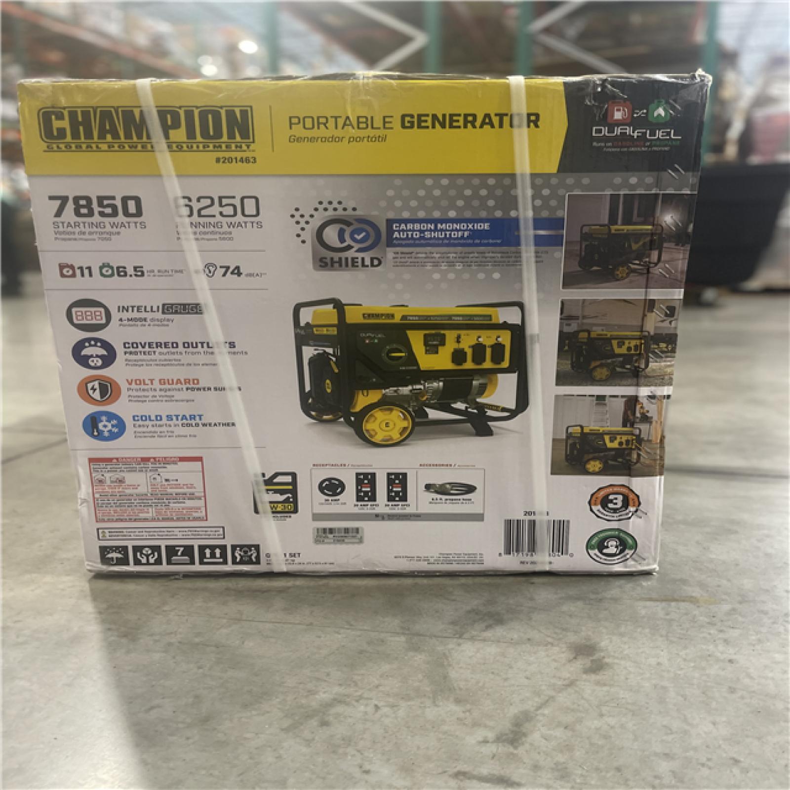 NEW! - Champion Power Equipment 7850/6250-Watt Recoil Start Storm Ready Gasoline and Propane Powered Dual Fuel Portable Generator