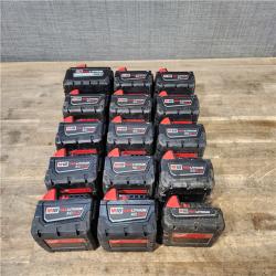 HOUSTON LOCATION - AS-IS MILWAUKEE BATTERY PACK QTY - 15
