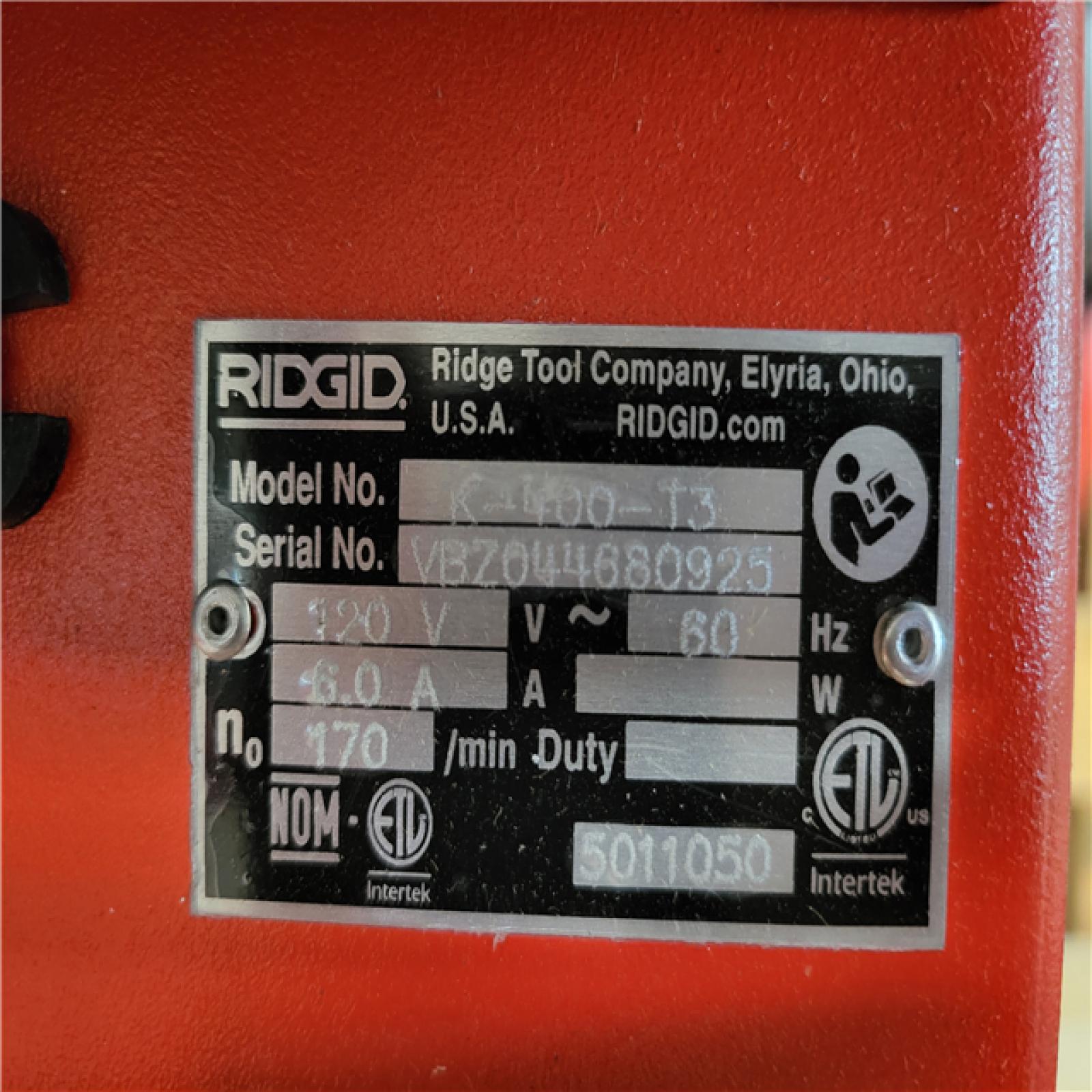 CALIFORNIA AS-IS K400 POWERED DRAIN CLEANER