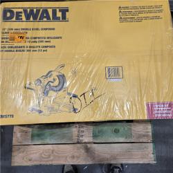 NEW DEWALT 15 Amp Corded 12 in. Double Bevel Sliding Compound Miter Saw, Blade Wrench and Material Clamp