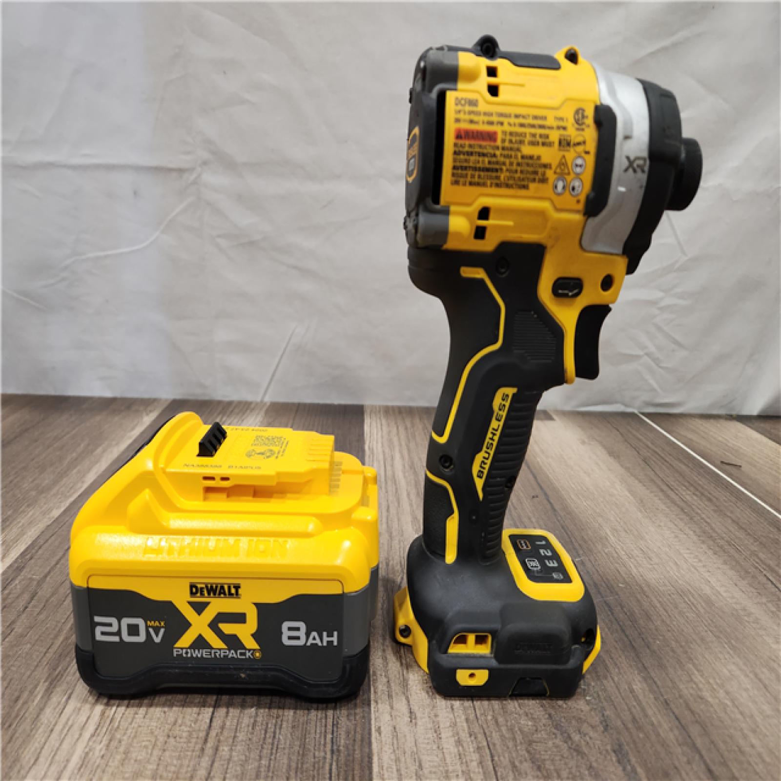 AS-IS- DeWalt 20V MAX XR 1/4 in. Cordless Brushless 3-Speed Impact Driver Kit (Battery & Charger)