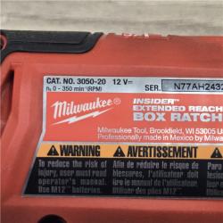 AS-IS Milwaukee M12 FUEL INSIDER Extended Reach Box Ratchet (Tool-Only)