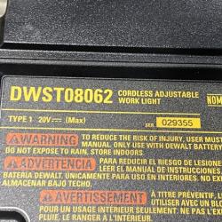 LIKE NEW - DEWALT Tough System 2.0 Flex Volt 20V/60V Cordless LED Adjustable Work Light