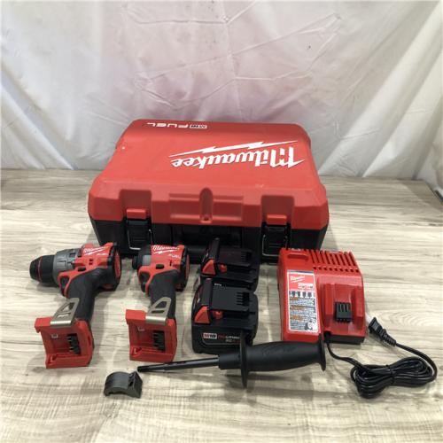 AS-IS Milwaukee FUEL 18V Lithium-Ion Cordless Hammer Drill and Impact Driver Combo Kit