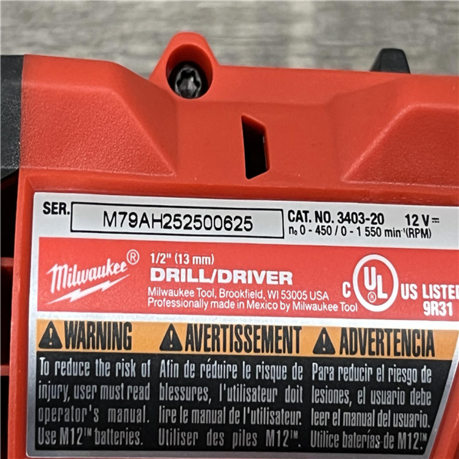 AS-IS Milwaukee FUEL 12V Lithium-Ion Cordless Drill Driver  Impact Wrench  and Ratchet Combo Kit
