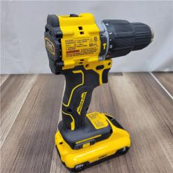AS-IS DEWALT ATOMIC 20-Volt Lithium-Ion Cordless 1/2 in. Compact Hammer Drill with 3.0Ah Battery, Charger and Bag