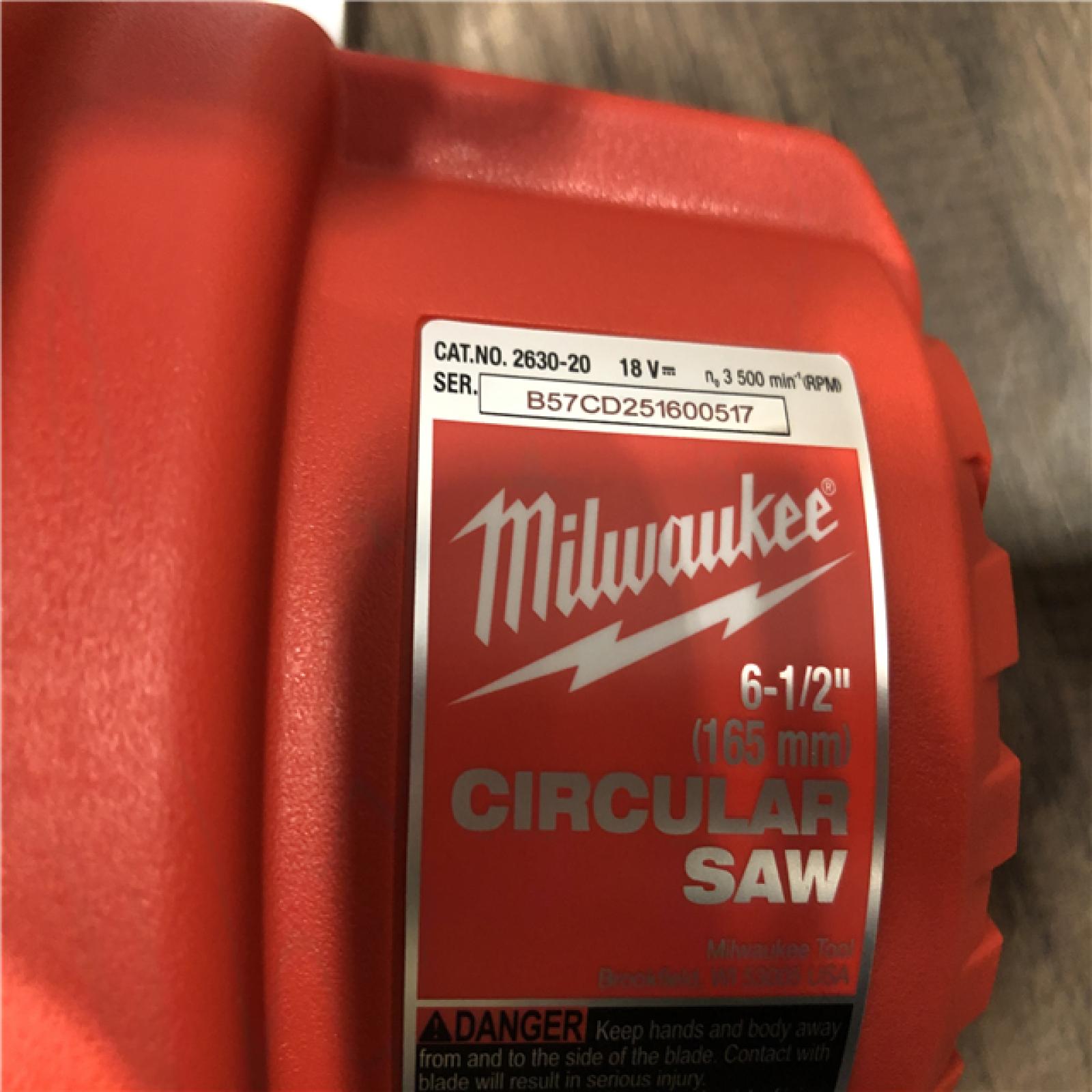 AS-IS Milwaukee  18V Lithium-Ion Cordless 6-1/2 in. Circular Saw (Tool-Only)