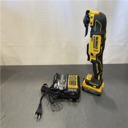 AS-IS - DeWalt ATOMIC 20V MAX Brushless Oscillating Multi Tool and 20V MAX POWERSTACK Compact Battery Starter Kit
