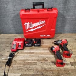 HOUSTON LOCATION - AS-IS Milwaukee FUEL 18V Lithium-Ion Brushless Cordless Hammer Drill and Impact Driver Combo Kit