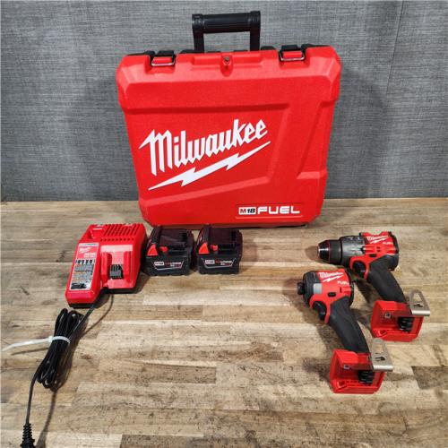 HOUSTON LOCATION - AS-IS Milwaukee FUEL 18V Lithium-Ion Brushless Cordless Hammer Drill and Impact Driver Combo Kit