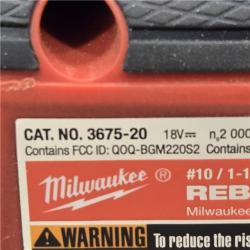 AS-IS Milwaukee M18 FUEL 18VCordless #10 (1-1/4in. ) Rebar Cutter