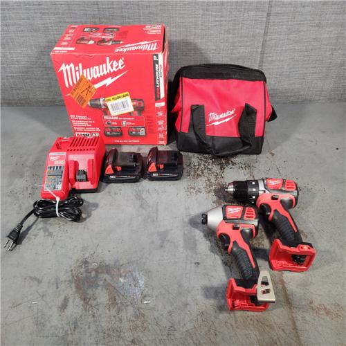 HOUSTON LOCATION - AS-IS Milwaukee M18 18V Cordless Brushed 2 Tool Drill/Driver and Impact Driver Kit
