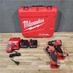 HOUSTON LOCATION - AS-IS (APPEARS LIKE NEW) Milwaukee FUEL 18V Lithium-Ion Brushless Cordless Hammer Drill and Impact Driver Combo Kit