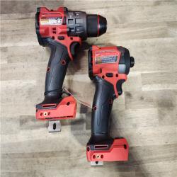 HOUSTON LOCATION - AS-IS (APPEARS LIKE NEW) MILWAUKEE FUEL 18V Lithium-Ion Brushless Cordless Hammer Drill and Impact Driver Combo Kit (2-Tool) with 2 Batteries