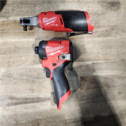 HOUSTON LOCATION - AS-IS MILWAUKEE 2 TOOL COMBO KIT W/ (2) BATTERY & CHARGER