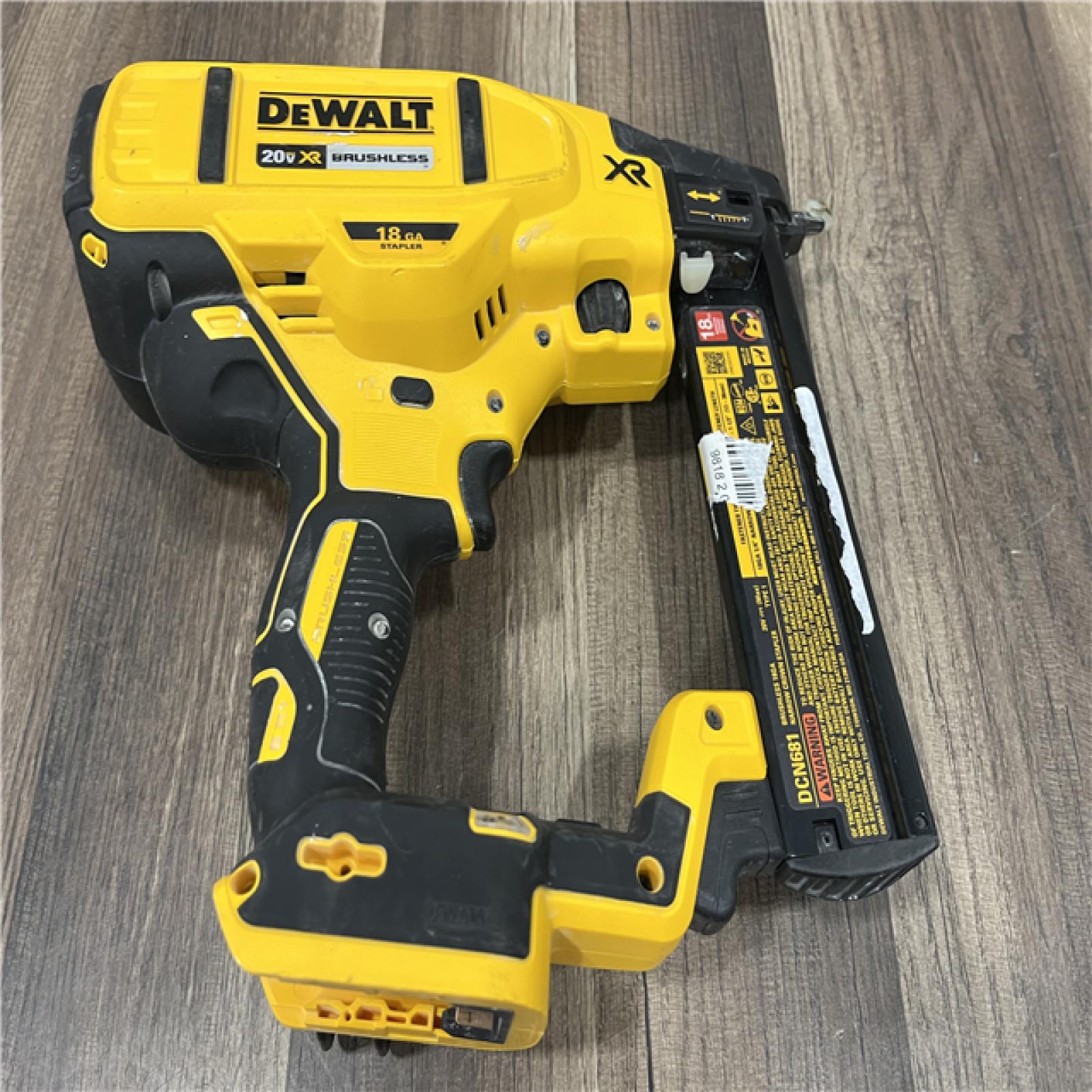 AS-IS  DEWALT Cordless 18-Gauge Narrow Crown Stapler (Tool Only)