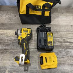 AS-IS DEWALT Atomic 20V Max Lithium-Ion Brushless Cordless Compact 1/4 in. Impact Driver Kit