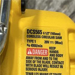 AS-IS DEWALT 20V MAX Cordless Brushless 6-1/2 in. Sidewinder Style Circular Saw (Tool Only)